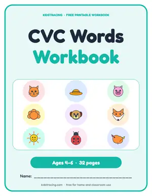 Cover of the CVC Words Workbook